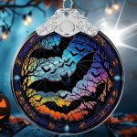 Bat Under Moonlight Halloween Christmas Tree Ornament