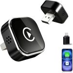 Mini Wireless CarPlay Adapter for iPhone,2 in 1 for