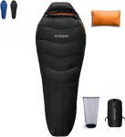 Down Sleeping Bag with Pillow for Backpacking,15℉ 5℉ 0℉