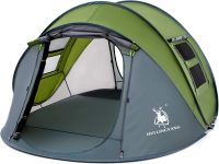4 Person Easy Pop Up Tent,9.5’X6.6’X52'',Waterproof,