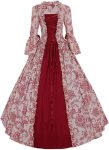 1791's lady Women's Victorian Rococo Dress Temperament