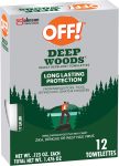 OFF! Deep Woods Mosquito and Insect Repellent Wipes,