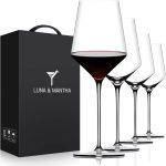 Red Wine Glasses Set of 4, Premium Crystal Wine Glasses