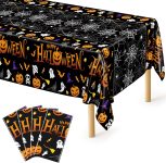 QZYL 4 Pack Halloween Tablecloth, 54" x 108" Halloween
