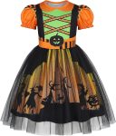 WonderBabe Pirate Costume Kids Puff Sleeve Tulle Dress