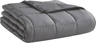 L'AGRATY Weighted Blanket for Adults- Dark Grey,
