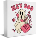 Pink Halloween Deccor, Cute Halloween Desk Decor Signs