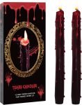 6 Pack Vampire Tears Taper Candles, 10 inch Tall