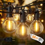 Brightown Outdoor String Lights, 50FT 25 G40 Bulbs