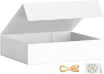 Gift Boxes with Lids, 11.5x7.8x3 In White Gift Box for