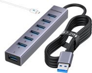 FORIDA Aluminum Alloy 8 Port USB Hub Long Cable USB