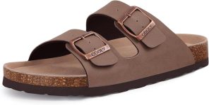 Unisex Cork Footbed Slide Sandal, Arch Support Summer