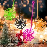 Glow Fever 24Pcs Sticky Spider Web Party Favors Pack,