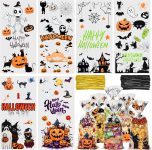 Twavang 150 Pcs Halloween Cellophane Treat Bags,