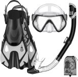 Snorkeling Gear Set for Adults – Dry Top Snorkel Set,