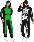 Glow in the Dark Skeleton Costume Women, Halloween