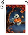 Halloween Ghost Garden Flag 12x18Vertical Double Sided