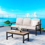 HDPE Outdoor Patio Furniture 3-Piece Set, All Weather