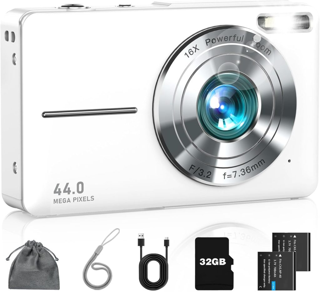 Digital Camera, Kids Camera FHD 1080P Point and Shoot