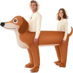 Couple Inflatable Dachshund Costume for Adult Halloween
