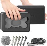 HAPBEAR Yoga Blocks 2 Pack - 9x6x3in High-Density EVA