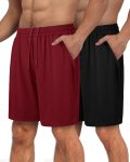 2 Pack Mens Gym Basketball Shorts - Athletic Black