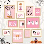 97 Decor Pink Ghost Decor - Cute Pink Halloween Wall