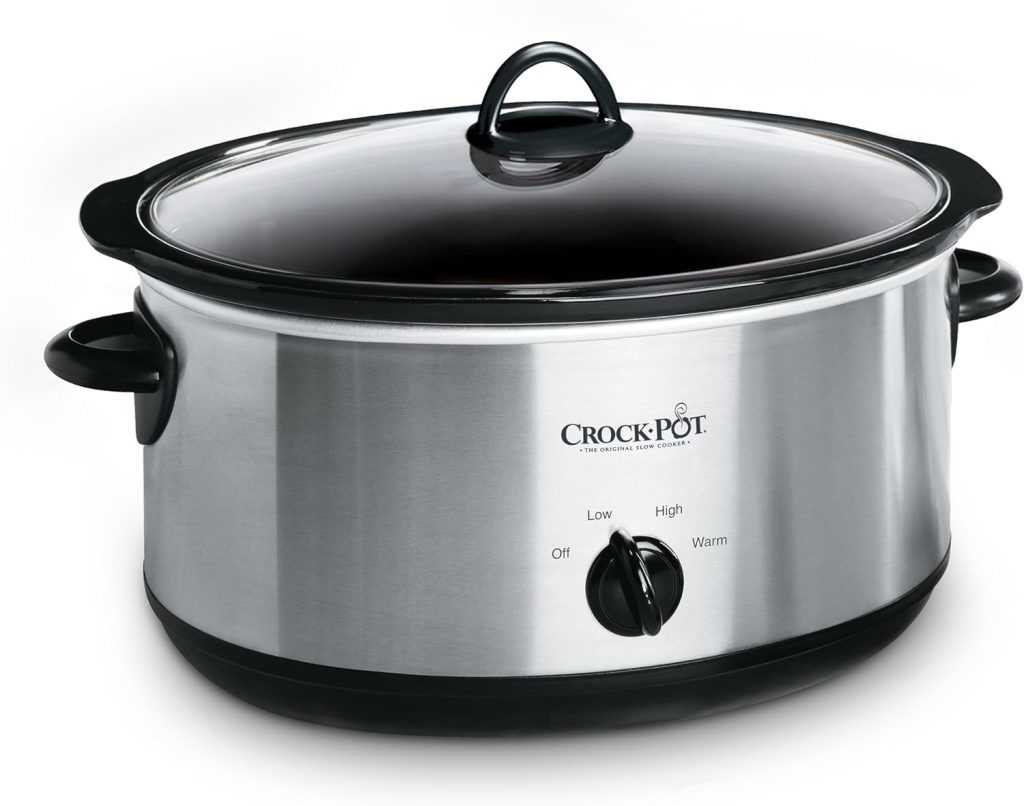 Crock-Pot 7 Quart Oval Manual Slow Cooker, Stainless