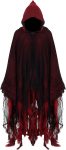 Geyoga Grim Reaper Costume Scary Hooded Cape Witch