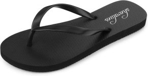 shevalues Slim Flip Flops for Women Beach Rubber Shower