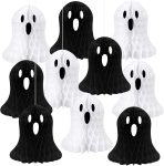 10 PCS Halloween Ornaments Hanging Cute White Black