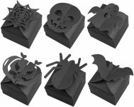 SaktopDeco 24 PCS Mini Black Halloween Boxes Mini Treat