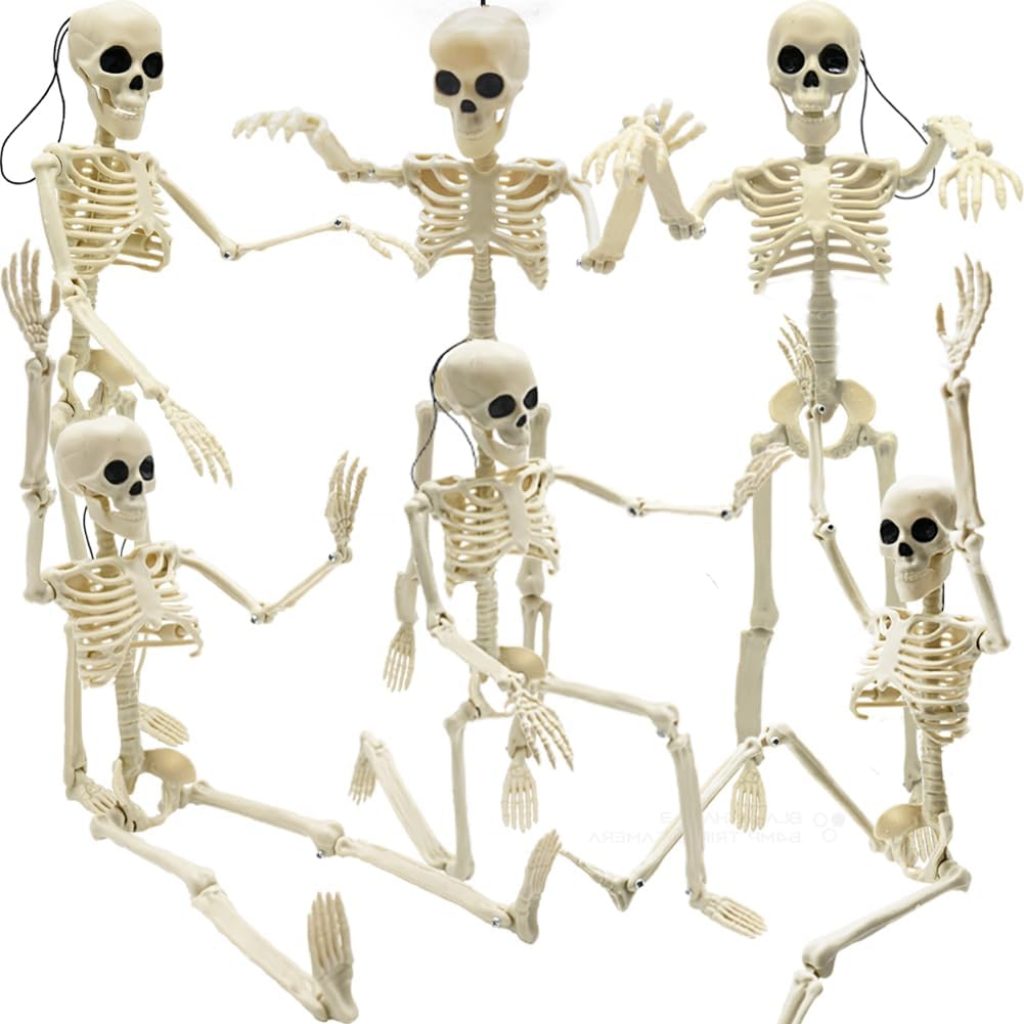 CAMIRUS 6PCS Skeleton Halloween Decorations, 16 in Full