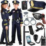 GIFTINBOX 12PCS Police Costume for Kids, Kids Police