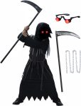 Kids Grim Reaper Costume for Halloween, Scary Halloween