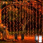 JMEXSUSS 300LED Orange Halloween Lights with Remote,