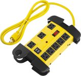 Heavy Duty Power Strip with USB, Workshop 8 Outlet