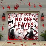 Halloween Garage Door Cover - 7 x 8 Ft Scary Party