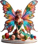 Fairy Rainbow Wings Acrylic Desktop Decoration,