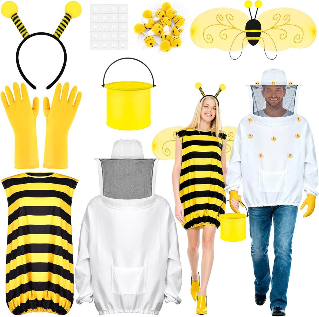 Adult Bee Beekeeper Costume Halloween Couple Cosplay