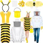 Adult Bee Beekeeper Costume Halloween Couple Cosplay
