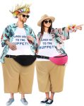 12 Pcs Adult Tacky Tourist Costume - Couples Hawaiian