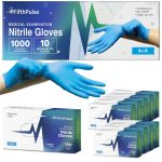 Medical Exam Blue Nitrile Gloves Large 1000 Count - 3