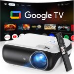 Official Licensed Google TV Smart Projector, HAPPRUN 4K