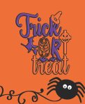 Trick or Treat : JOURNAL / NOTEBOOK: with a orange