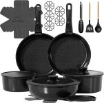 23 Pcs Pots and Pans Set Non Stick, Ceramic Cookware