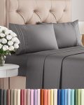 Queen Size 4 Piece Sheet Set - Comfy Breathable &
