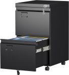 Aobabo 2 Drawer File Cabinet with Wheels, Lockable
