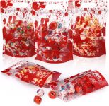 60 Pcs Halloween Sealable Treat Bags Plastic Bloody