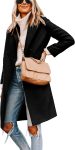 Hooever Women's Winter Wool Coat Casual Notch Lapel